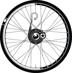 Naklejka premium vintage bicycle wheel