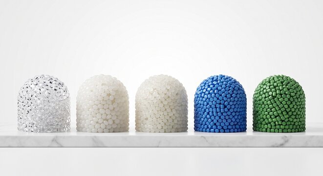 Minimalist Polymer Classification Display for Standardized Recycled Resins
