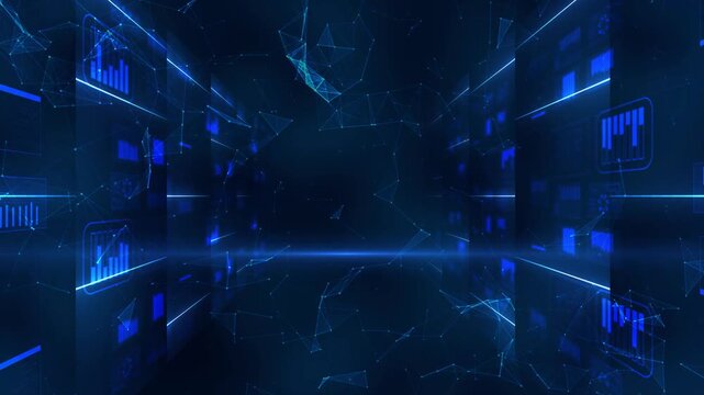 Abstract technology big data background concept. Motion of digital data flow. Transferring of big data. Transfer and storage of data sets , block chain.
