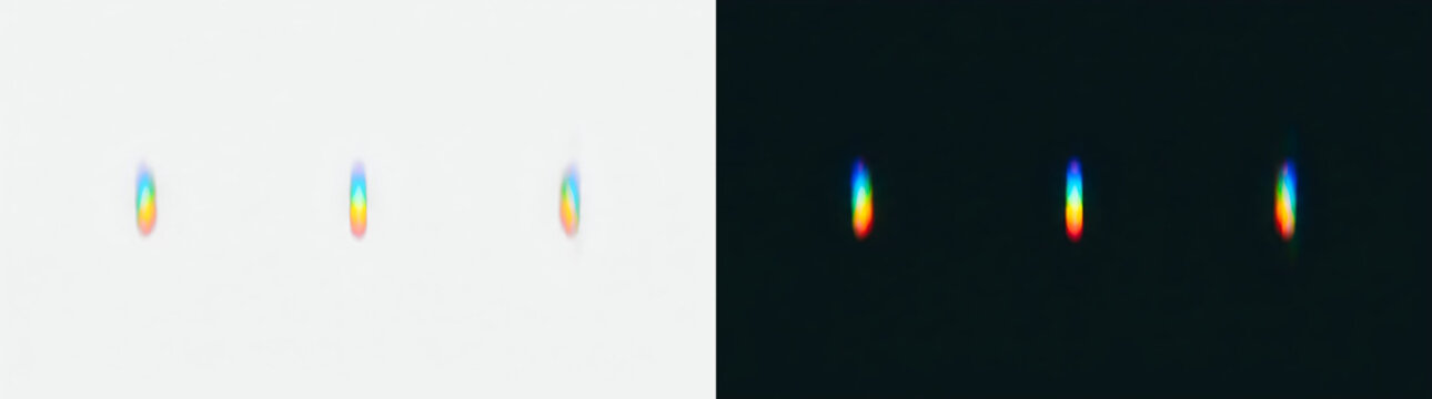 Rainbow light spectrum refraction graphic element. Optical dispersion and diffraction pattern