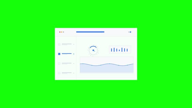 Digital interface displaying animated financial data analytics dashboard