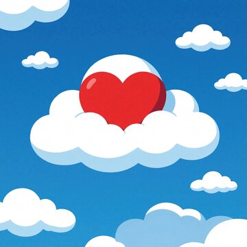 ハートの雲」の写真素材 | 121,411件の無料イラスト画像 | Adobe Stock
