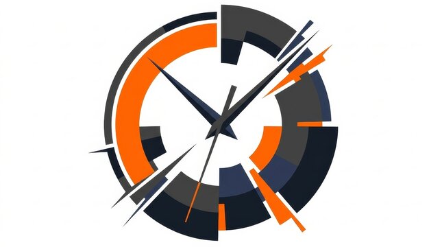 Technology - Abstract clock design with modern digital time concept
