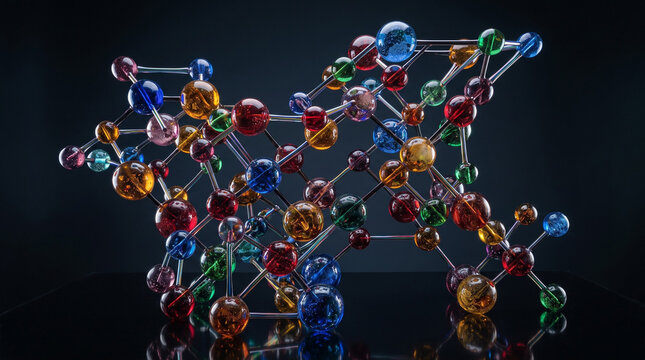Colorful Abstract Molecule Model