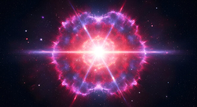 Cosmic Supernova Explosion in Deep Space