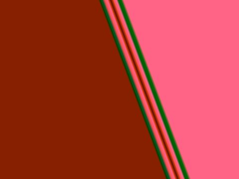Modern abstract background with vibrant pink, maroon and green diagonal gradient stripes on pink and dark brown background. Minimalist geometric wallpaper design.