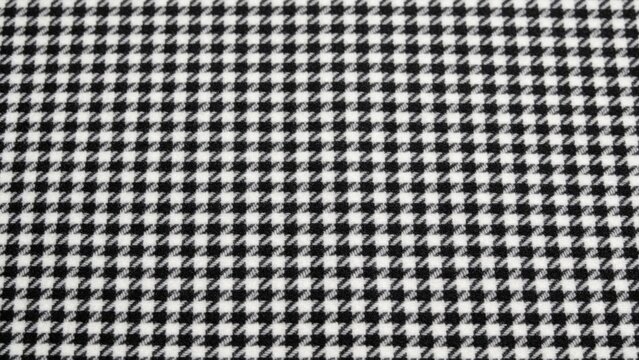 Black and white houndstooth wool