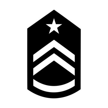 Military rank insignia chevron and star