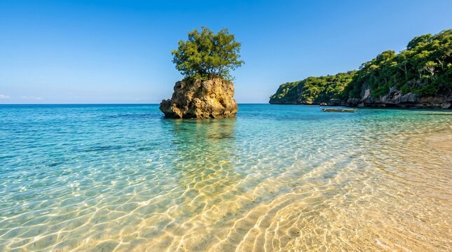 Clear beach rock