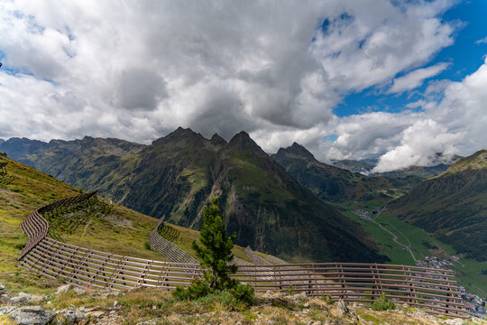 avalanche protection in the tyrolian alps after avalanche desaster in 1999	