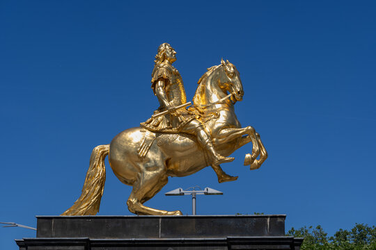 Golden Rider In Dresden, Germany