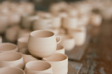 Fototapeta premium The process of creating pottery.