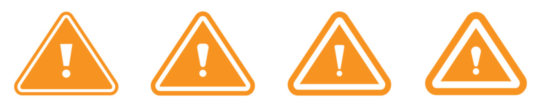 Warning triangle icon. with yellow exclamation marks isolated on white background, attention caution sign warning symbol icon Caution signs.