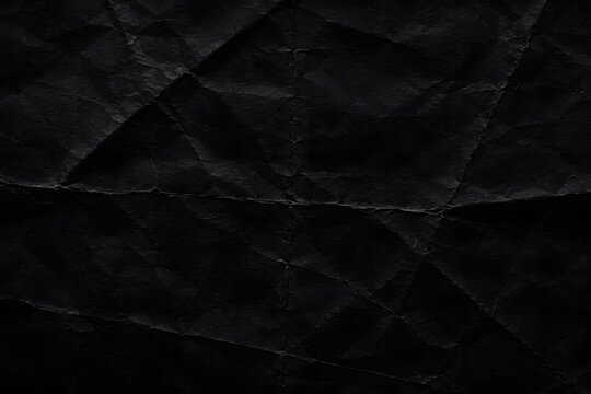 High-resolution distressed black paper background with creased fold lines, gritty texture, vintage worn paper surface, dark poster effect, and grunge aesthetic.