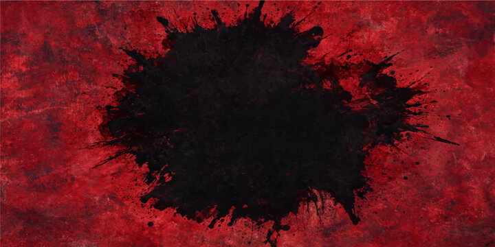 Red Grunge Background Texture with Dirty Vintage Aged Wall Surface, Dark Red Paint Pattern and Rustic Christmas Decoration Design