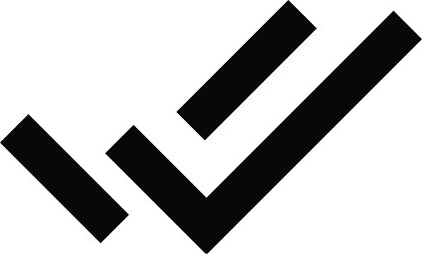 Double check mark icon or tick symbol vector illustration