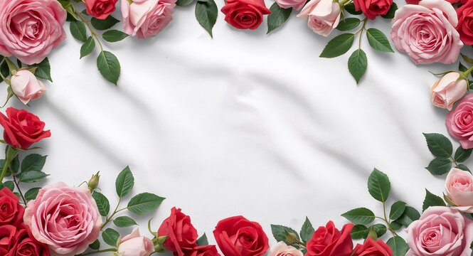 Korean flag and Rose of Sharon border frame with national pride copy space for Independence Day, Dynamic Korean flag and blooming Rose of Sharon framing national pride space for Independence Day