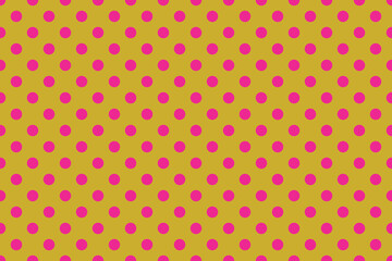 Deep Pink colour circles on Gold colour background. © Pisan