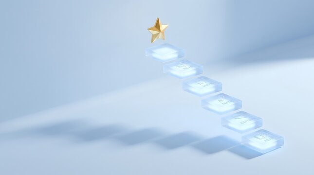 Microlearning-BlueGold-ResinLight-EducationAdvertising-CleanStudioBackground