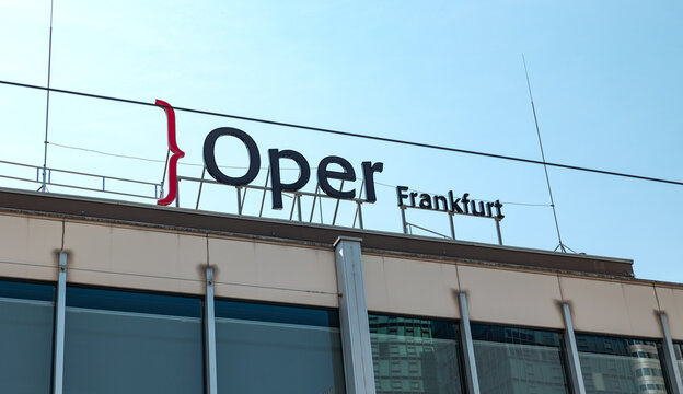 Opera Frankfurt am Main, Germany, August 4, 2026. - Opera Frankfurt, municipal theaters. Artistic, drama, stage performance.