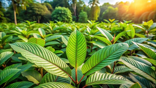 Live kratom plants agricultural photography