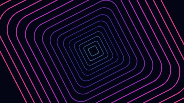 Abstract neon squares glow with pink and blue gradients