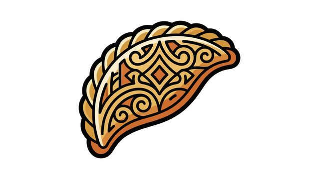 Decorative Empanada Vector Illustration