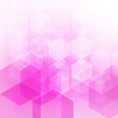 Obraz premium Abstract geometric background with a pink hexagonal pattern and gradient transition on clean white space. EPS 10