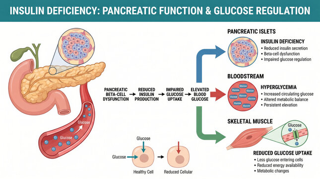 Understanding insulin deficiency and its impact on glucose regulation in the body