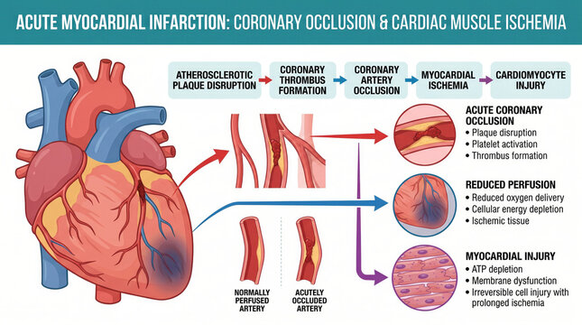 Understanding acute myocardial infarction, coronary occlusion, and cardiac muscle ischemia