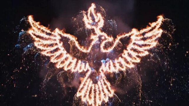 Red White Ribbon Flag Transforming into Flying Birds, Patriotic Concept