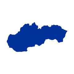 Fototapeta premium Slovakia blue map. Slovakia map vector. Slovakia map on white background