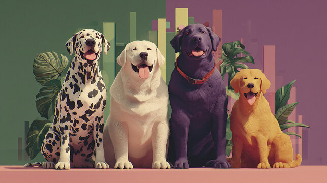 Pet stock market growth concept