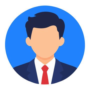 Businessman avatar profile user icon vector illustration
