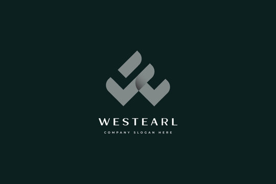 Initial Letter WE Logo design vector illustration.