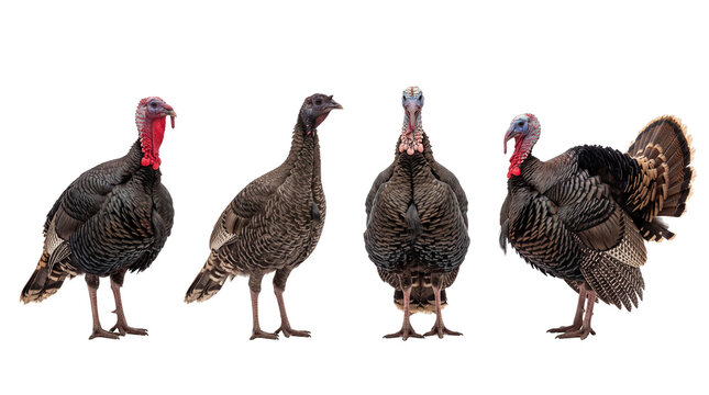 turkey bird PNG set , white background as transparent