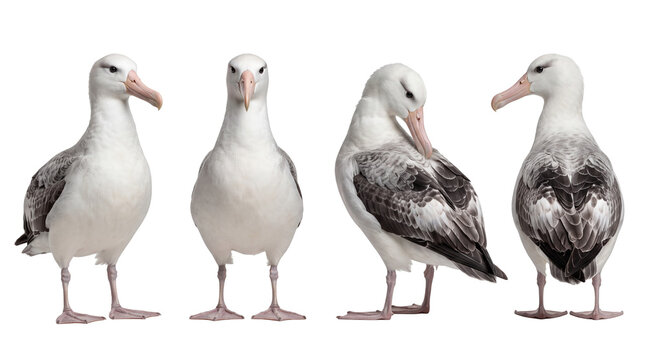 albatross PNG set , white background as transparent