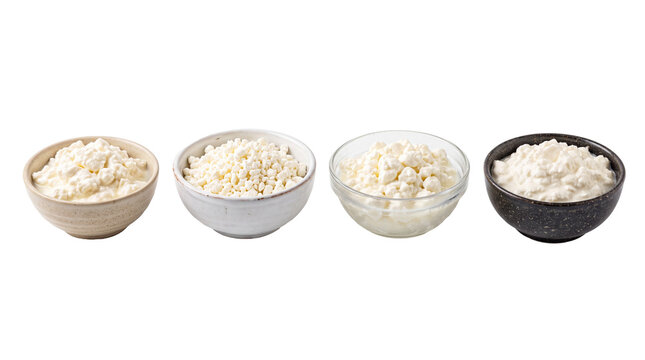 cottage cheese PNG set , white background as transparent