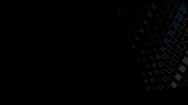 Kinetic Grid Bloom Animation on Transparent Background