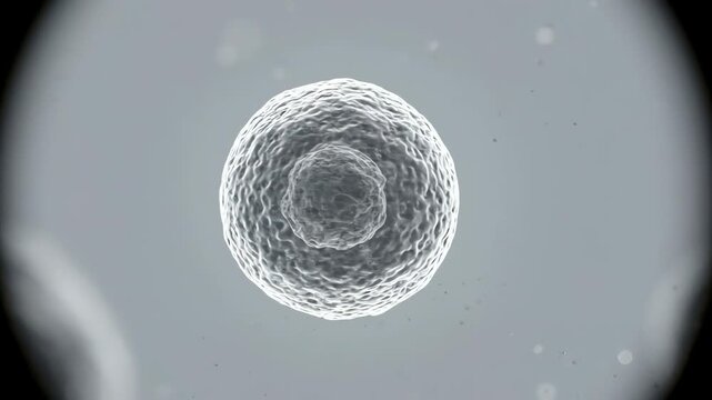 T lymphocyte slowly floating through a clean biological fluid environment, the spherical immune cell maintains consistent size