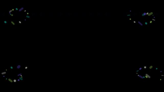 Orbital Signal Garden Animation on Transparent Background
