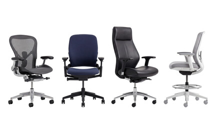 Fototapeta premium office chair PNG set , white background as transparent