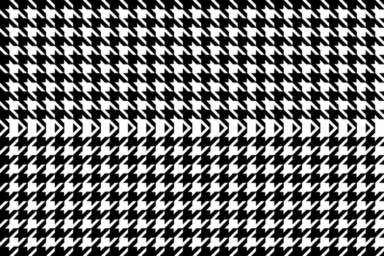 Classic black and white houndstooth pattern textile texture background design