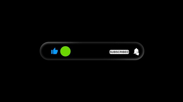 Susbcribe, susbcribed Transparent Button with like hand and Picture place