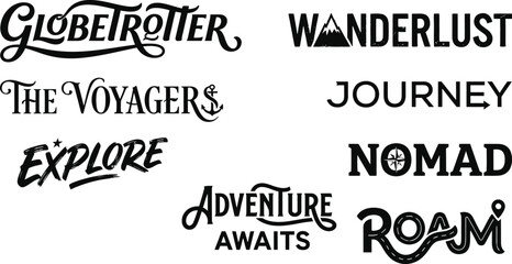 Obraz premium Travel themed vintage style word collection