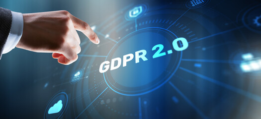 Obraz premium GDPR General Data Protection Regulation for Data Privacy Compliance and Business Governance