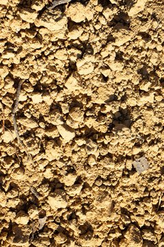 Top view of dry clay texture