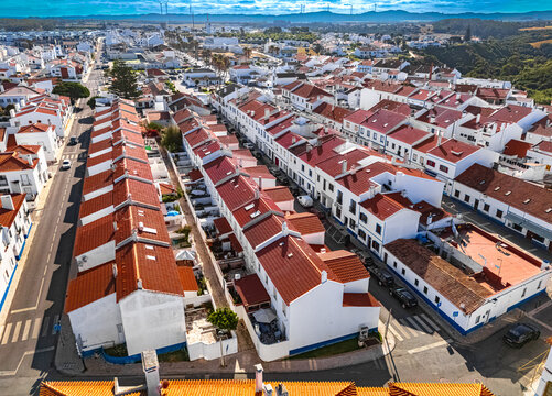 Aerial view of Porto Covo, Alentejo, Portugal