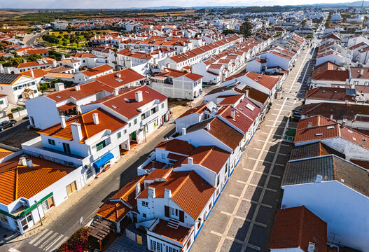 Aerial view of Porto Covo, Alentejo, Portugal