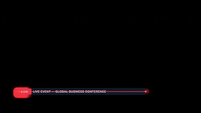 Professional Live Streaming Overlay Bar for Global Business Conference and Virtual Events